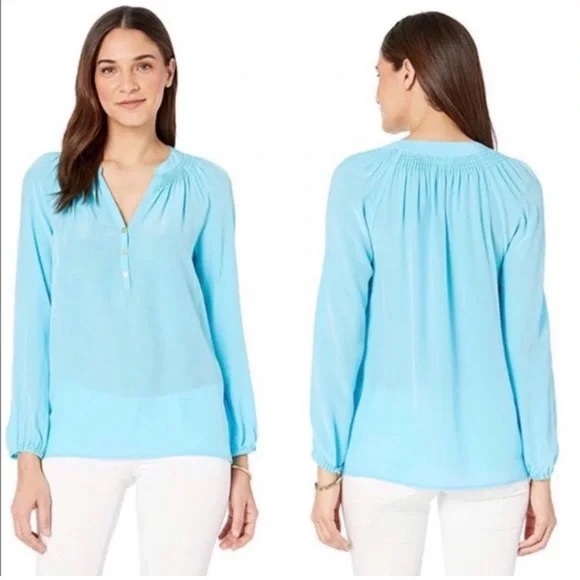 Lilly Pulitzer Elsa 100% Silk Blouse - Picture 1 of 2